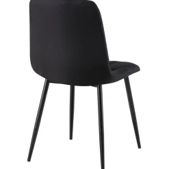 CLP Eetkamerstoel Clairton zwart Frame - Stof - zwart