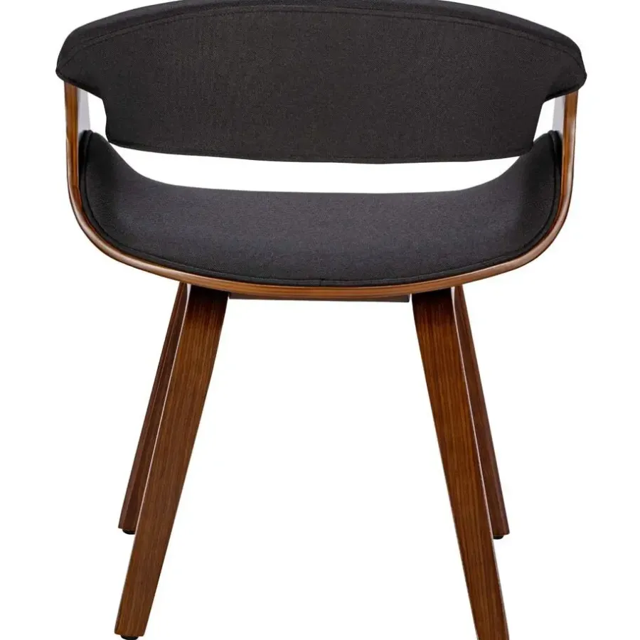 Eetkamerstoelen-CLP Eetkamerstoel Foley walnoot Frame - Stof - walnoot/zwart