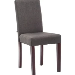 CLP Eetkamerstoel Ina cappuccino Frame - Stof - donkergrijs