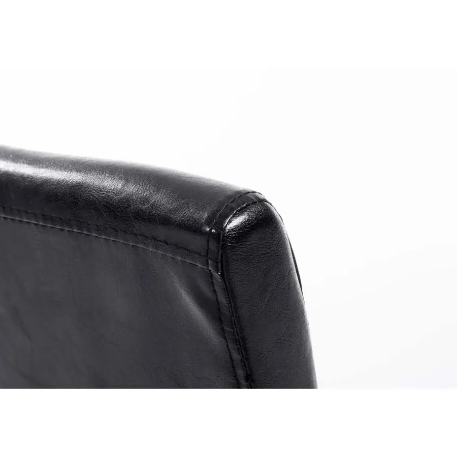 Eetkamerstoelen-CLP Eetkamerstoel Ina natura Frame - Kunstleer - zwart