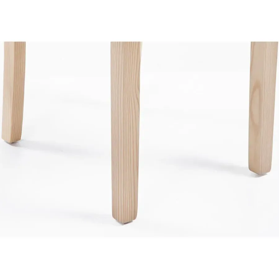 Eetkamerstoelen-CLP Eetkamerstoel Ina natura Frame - Kunstleer - zwart