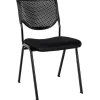 Eetkamerstoelen-CLP Eetkamerstoel Kaber zwart Frame - Stof - zwart/zwart