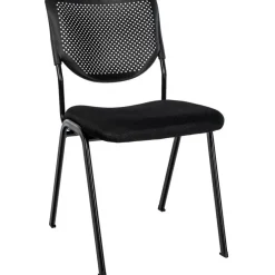 Eetkamerstoelen-CLP Eetkamerstoel Kaber zwart Frame - Stof - zwart/zwart