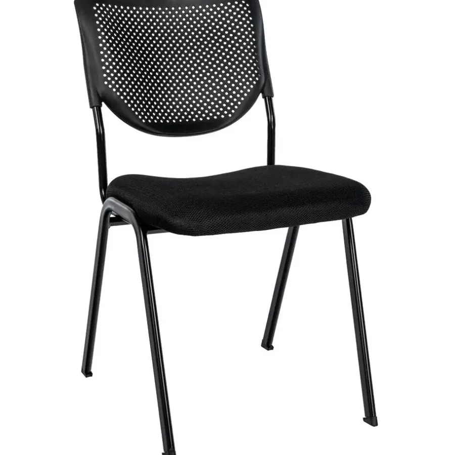 Eetkamerstoelen-CLP Eetkamerstoel Kaber zwart Frame - Stof - zwart/zwart