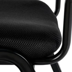 Eetkamerstoelen-CLP Eetkamerstoel Kaber zwart Frame - Stof - zwart/zwart
