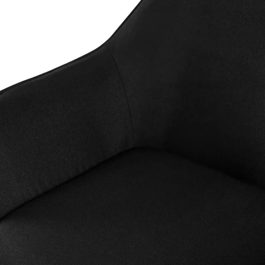 Eetkamerstoelen-CLP Eetkamerstoel Luena zwart Frame - Stof - zwart