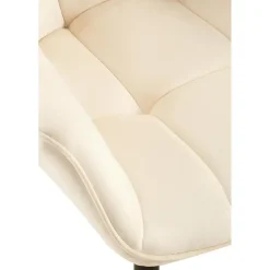 Eetkamerstoelen-CLP Eetkamerstoel Roseville zwart Frame - Fluweel - creme