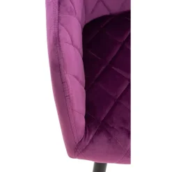 Eetkamerstoelen-CLP Eetkamerstoel Shila zwart Frame - Fluweel - purper