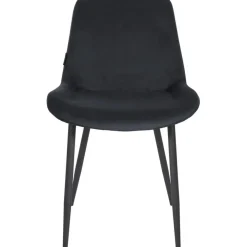 CLP Eetkamerstoel Victoria zwart Frame - Fluweel - zwart