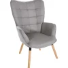 Fauteuils-CLP Fauteuil Garding natura Frame - Stof - grijs