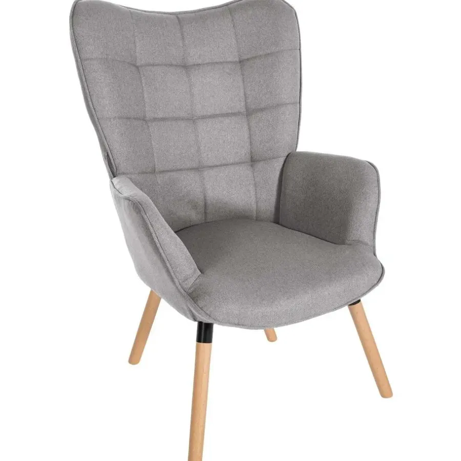 Fauteuils-CLP Fauteuil Garding natura Frame - Stof - grijs