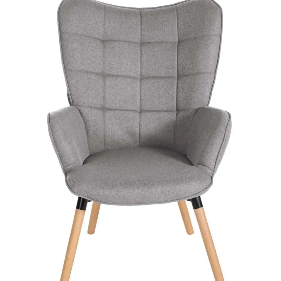 Fauteuils-CLP Fauteuil Garding natura Frame - Stof - grijs