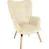 CLP Fauteuil Garding natura Frame - Stof - creme