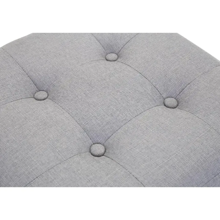 CLP Hocker Pharao antiek licht Frame - Stof - licht grijs