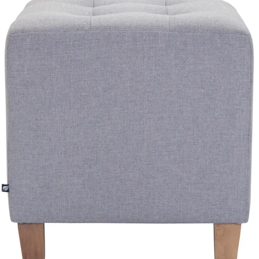 CLP Hocker Pharao antiek licht Frame - Stof - licht grijs