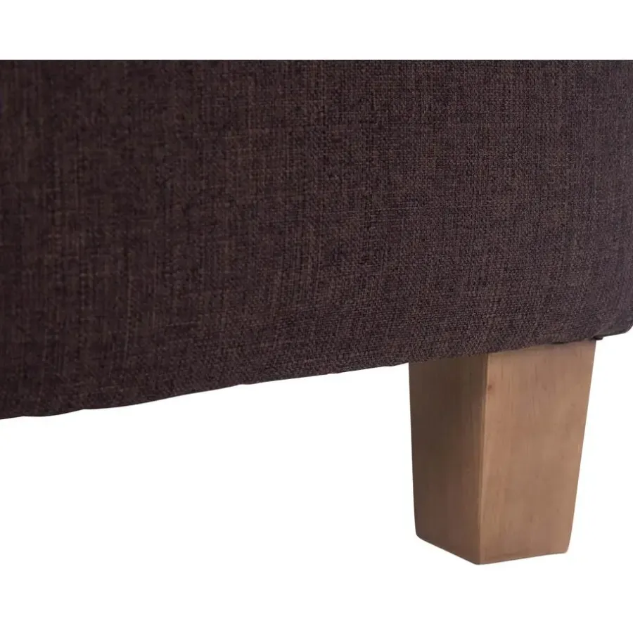 Hockers En Voetenbanken-CLP Hocker Pharao antiek licht Frame - Stof - bruin
