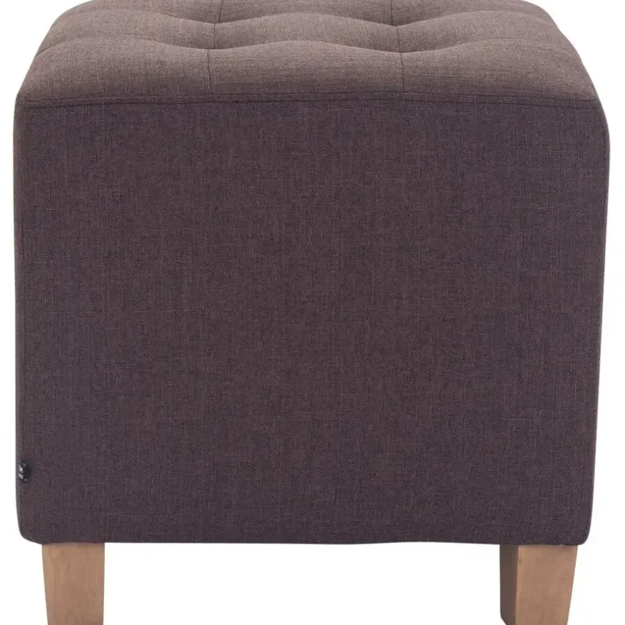 Hockers En Voetenbanken-CLP Hocker Pharao antiek licht Frame - Stof - bruin