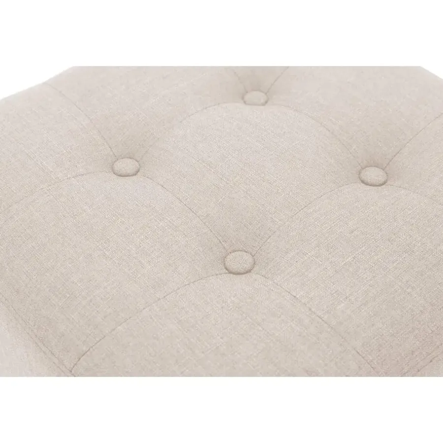 Hockers En Voetenbanken-CLP Hocker Pharao antiek licht Frame - Stof - creme