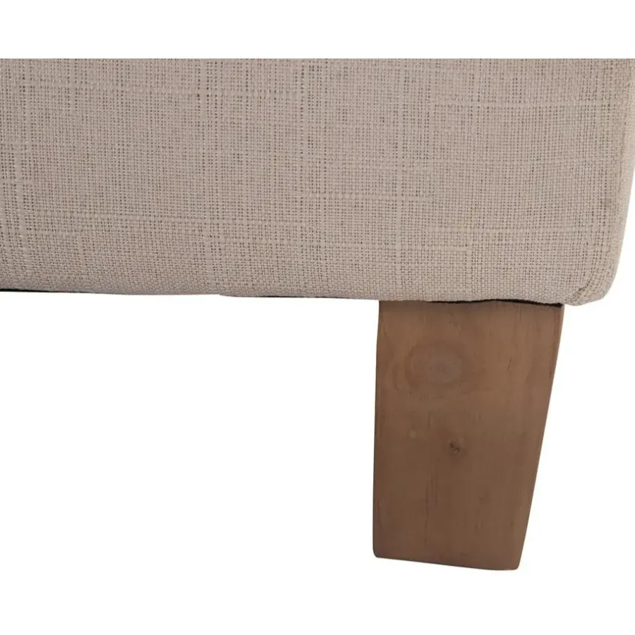 Hockers En Voetenbanken-CLP Hocker Pharao antiek licht Frame - Stof - creme