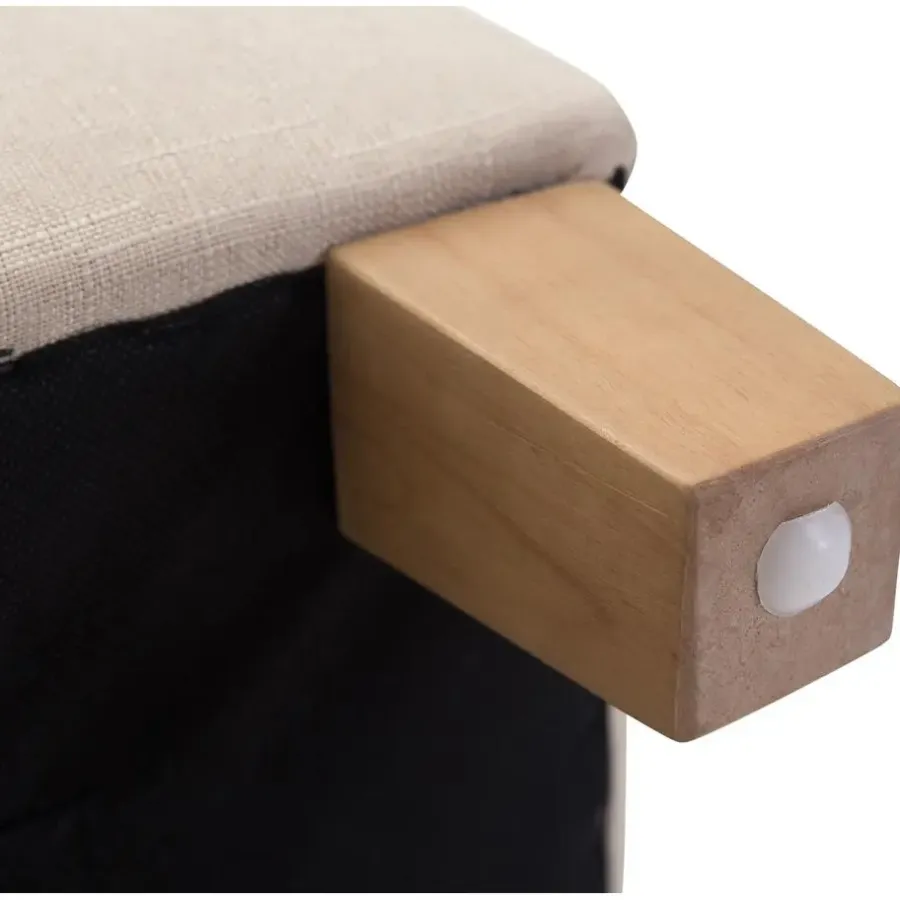 Hockers En Voetenbanken-CLP Hocker Pharao antiek licht Frame - Stof - creme