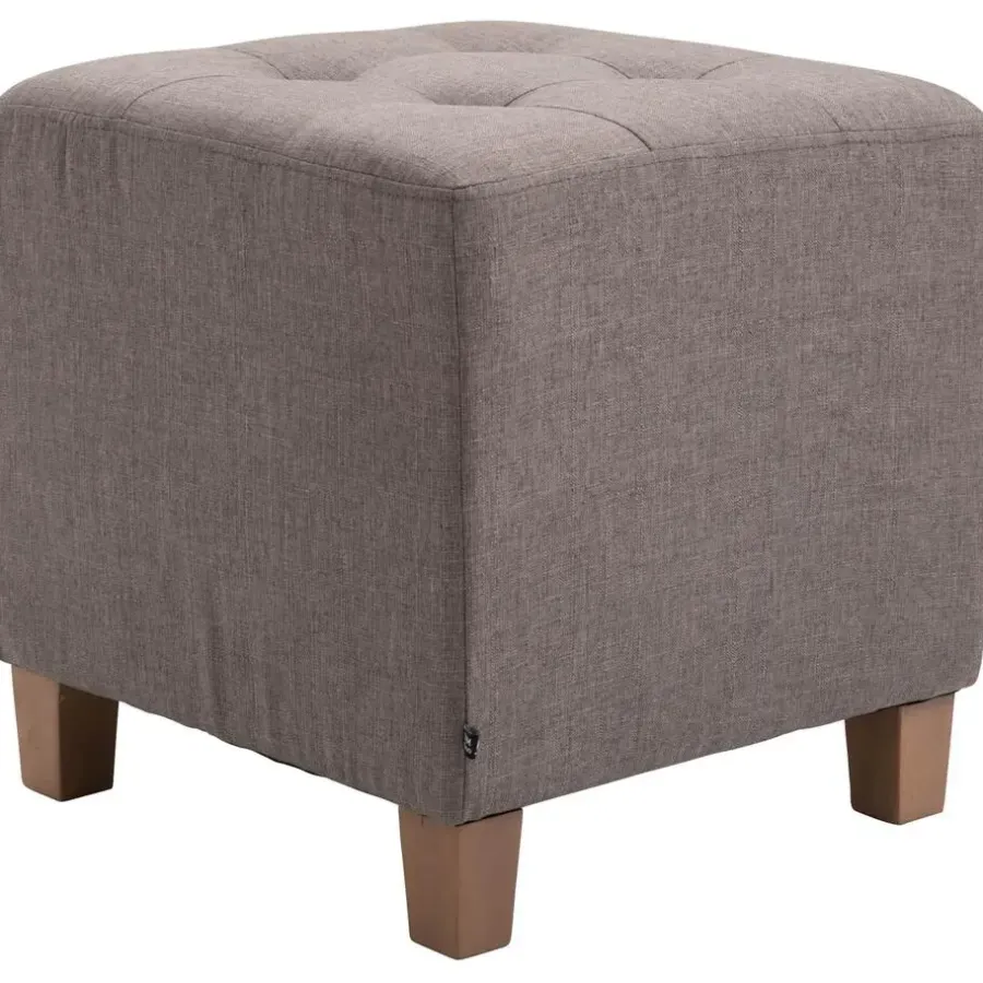 Hockers En Voetenbanken-CLP Hocker Pharao antiek licht Frame - Stof - taupe
