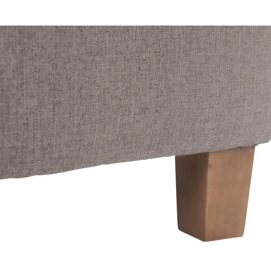 Hockers En Voetenbanken-CLP Hocker Pharao antiek licht Frame - Stof - taupe