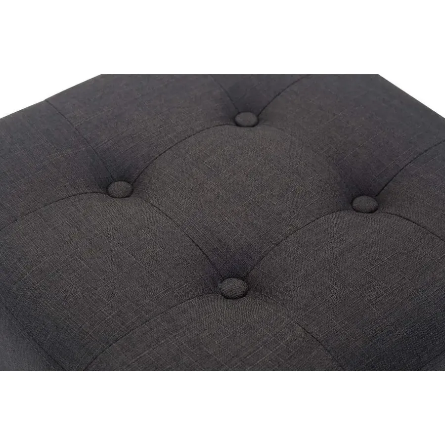 Hockers En Voetenbanken-CLP Hocker Pharao antiek licht Frame - Stof - donkergrijs