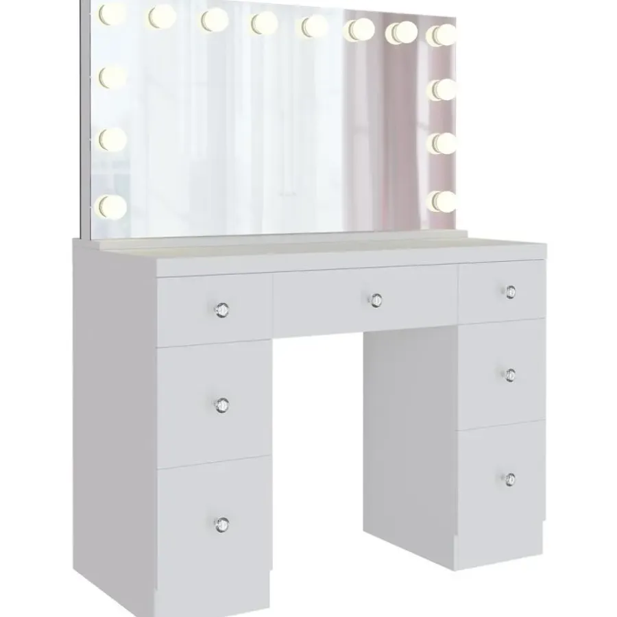CLP Kaptafel Lerona wit Frame - Hout - wit