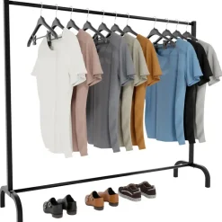 Kledingrekken|Kledingrekken-CLP Kledingrek Lara 120x150x38 cm - zwart