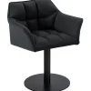 Barkrukken-CLP Lounger Damaso zwart Frame - Kunstleer - zwart