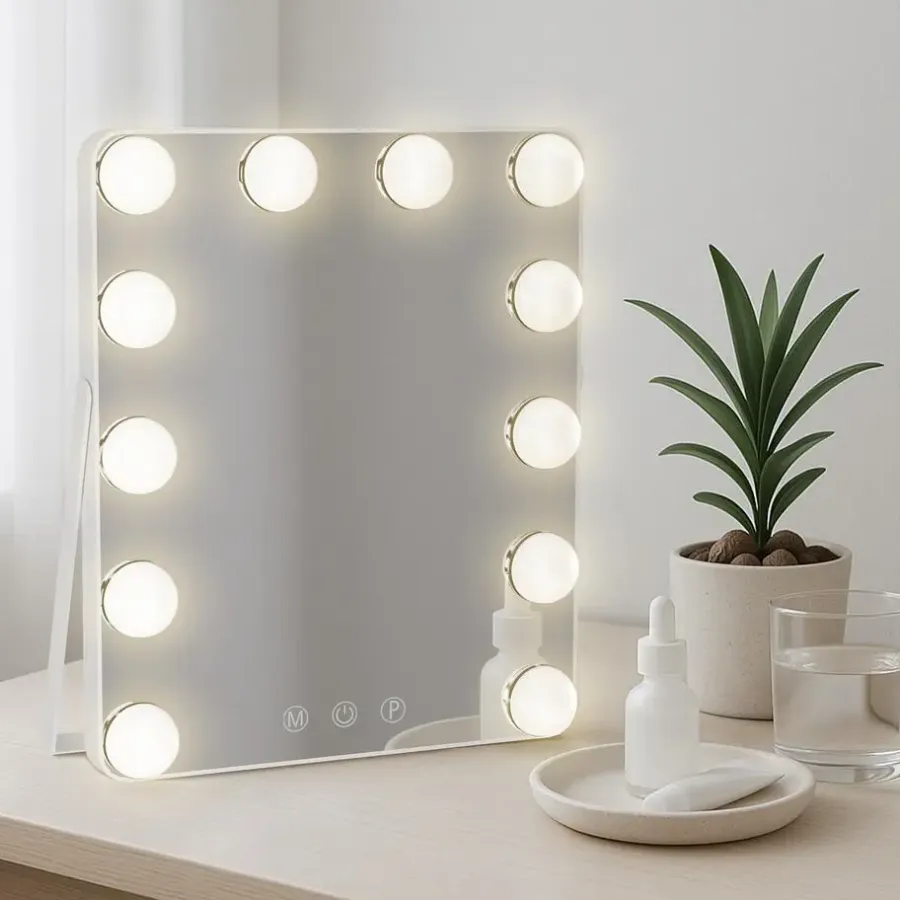Spiegels-CLP Make-up spiegel Balian Glas - wit