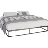 2-Persoons Bedden-CLP Metalen bed Scala 200x180x25 cm - Zwart