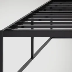 2-Persoons Bedden-CLP Metalen bed Scala 200x180x25 cm - Zwart