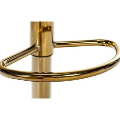 Barkrukken-CLP Set van 2 Barkruk Braga goud Frame - Stof - bruin