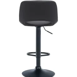 Barkrukken-CLP Set van 2 Barkruk Camden mat zwart Frame - Kunstleer - zwart