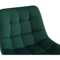 Barkrukken-CLP Set van 2 Barkruk Dartford mat zwart Frame - Fluweel - groen