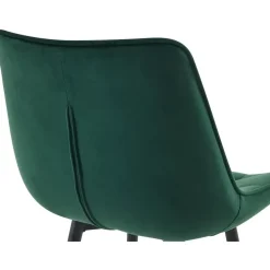 Barkrukken-CLP Set van 2 Barkruk Dartford mat zwart Frame - Fluweel - groen