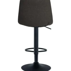 CLP Set van 2 Barkruk Jerry zwart Frame - Stof - donkergrijs