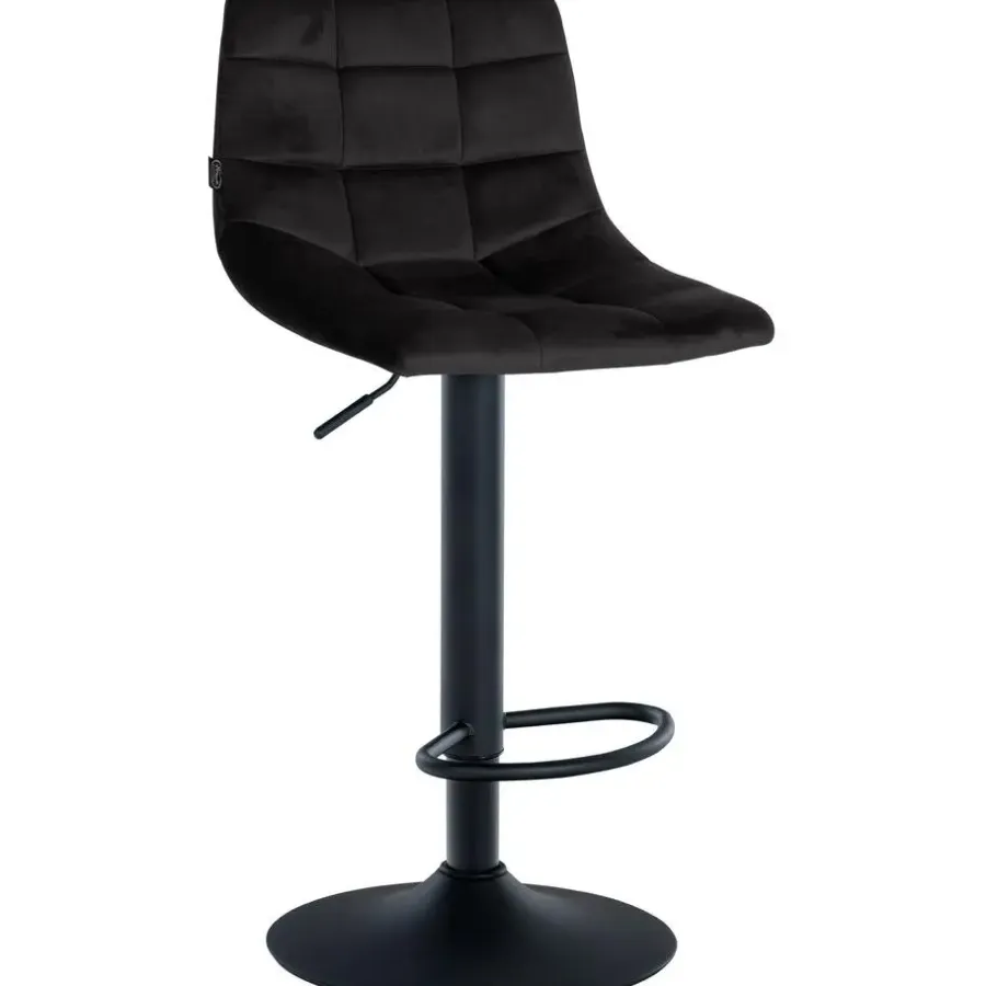 CLP Set van 2 Barkruk Jerry zwart Frame - Fluweel - zwart