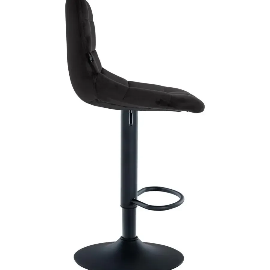 CLP Set van 2 Barkruk Jerry zwart Frame - Fluweel - zwart