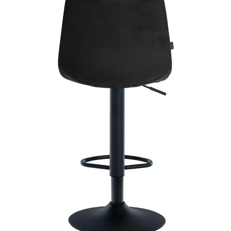 CLP Set van 2 Barkruk Jerry zwart Frame - Fluweel - zwart