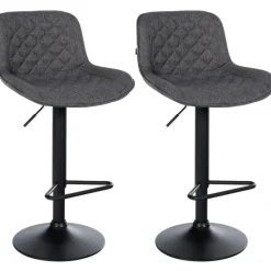 CLP Set van 2 Barkruk Kasson zwart Frame - Stof - zwart