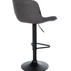 CLP Set van 2 Barkruk Kasson zwart Frame - Stof - zwart