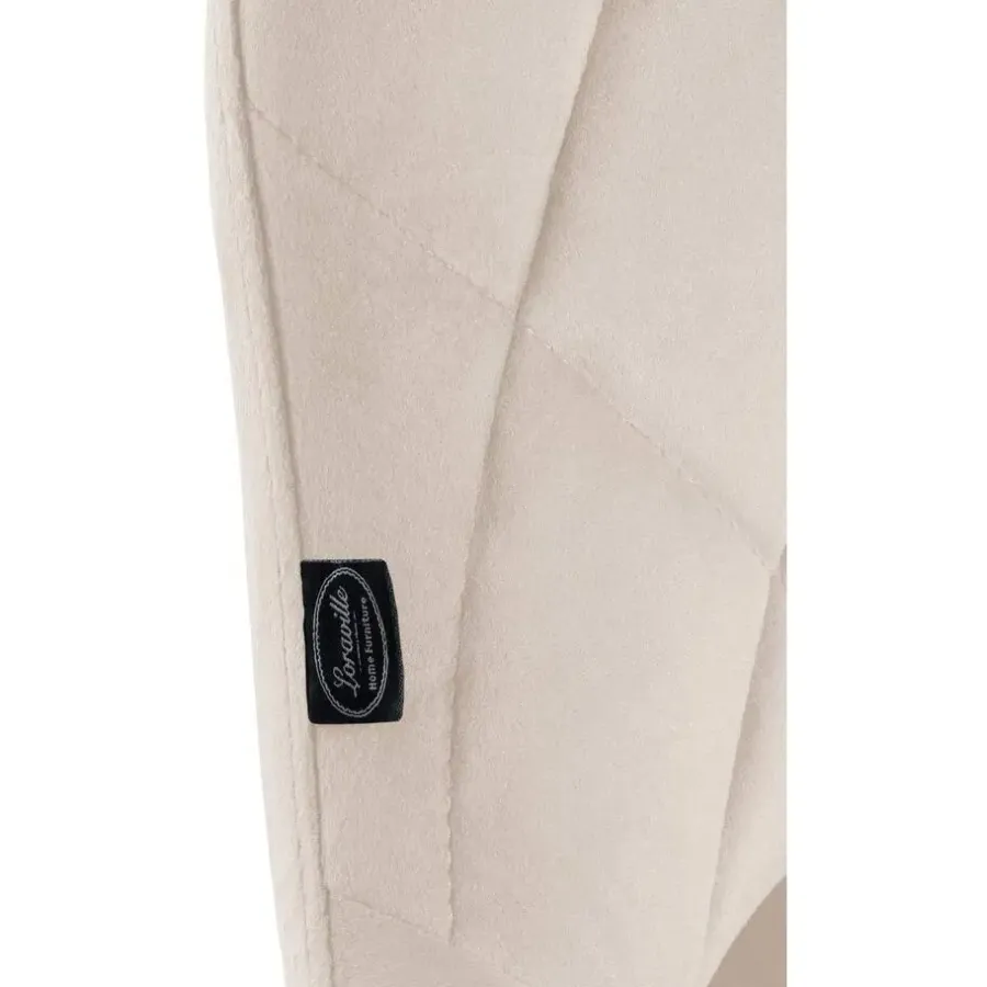Barkrukken-CLP Set van 2 Barkruk Lazio zwart Frame - Fluweel - creme