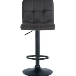 CLP Set van 2 Barkruk Peru zwart Frame - Fluweel - zwart