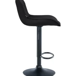 CLP Set van 2 Barkruk Vonore zwart Frame - Stof - zwart