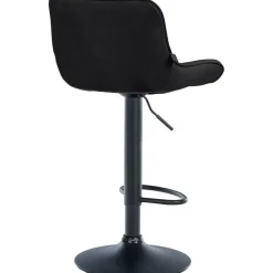 CLP Set van 2 Barkruk Vonore zwart Frame - Stof - zwart