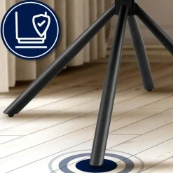 Eetkamerstoelen-CLP Set van 2 Eetkamerstoel Tipton zwart Frame - Stof - donkergrijs