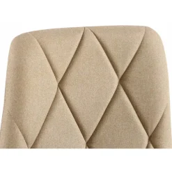 CLP Set van 2 Eetkamerstoel Clairton zwart Frame - Stof - taupe