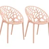 Bistro- & Balkonsets-CLP Set van 2 Tuinstoel Hope Kunststof - roze